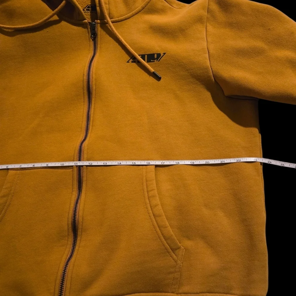 FLY RIDE509 TEMPER Mustard Yellow Zip-Up Hoodie